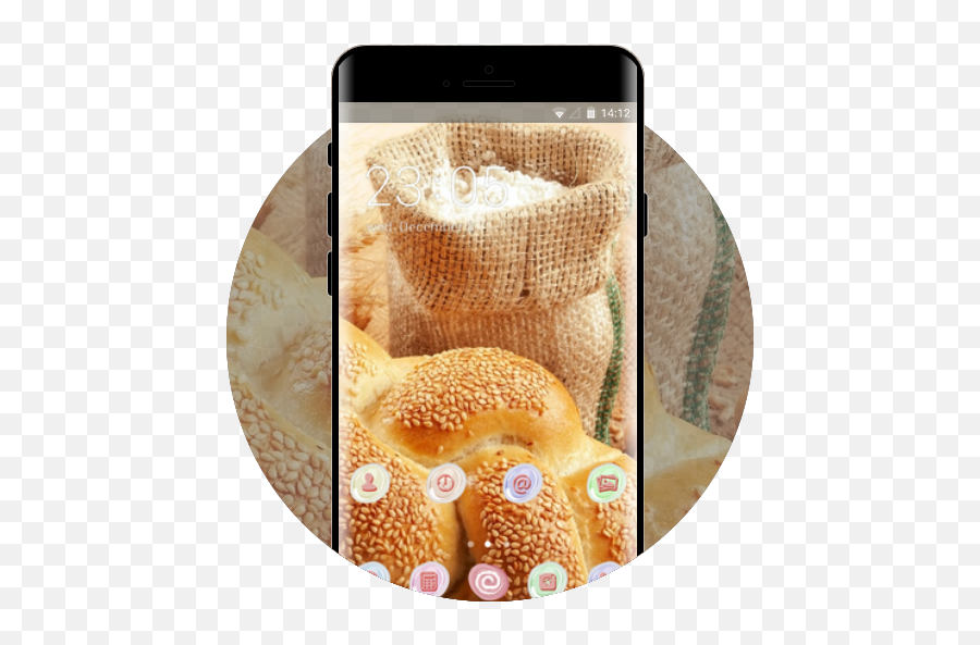 Comida Tema Pan Sésamo Bolsa Harina Fondo De Pantalla Para Emoji,Papel Tapiz Emotion