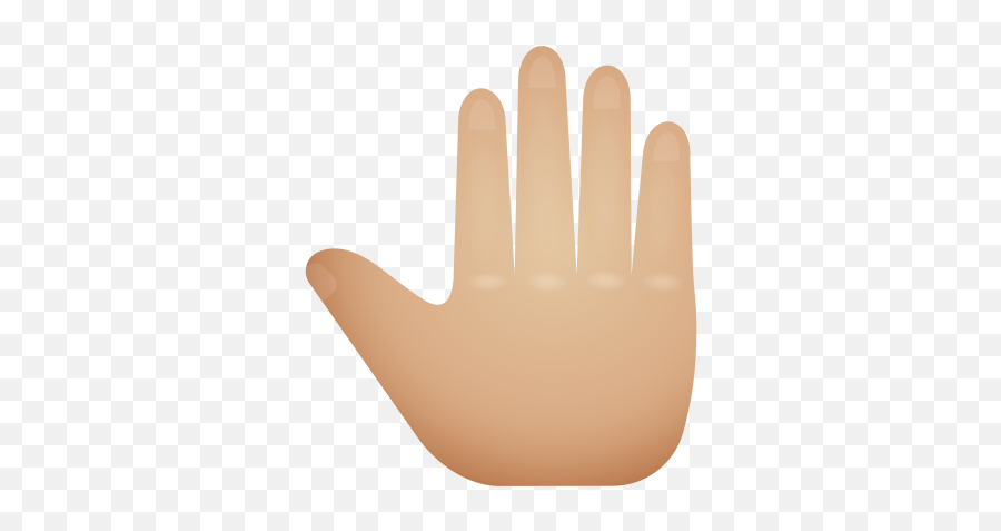 Icono De Raised Back Of Hand Medium Light Skin Tone Estilo Emoji,Light Skin Tone Face Palm Emoji