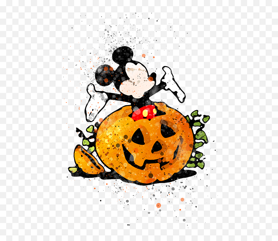 Mickey Mouse And Pumpkin Watercolor Face Mask For Sale By Emoji,Mickey Mouse Mad Face Emotion