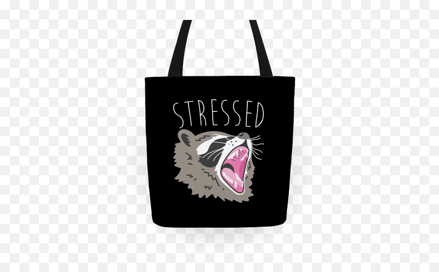 Funny Tote Bags Totes Lookhuman Emoji,Raccoon Showing Emotions