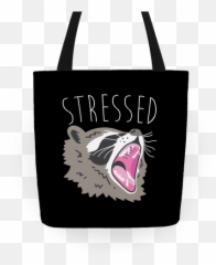 Funny Tote Bags Totes Lookhuman Emoji,Raccoon Showing Emotions