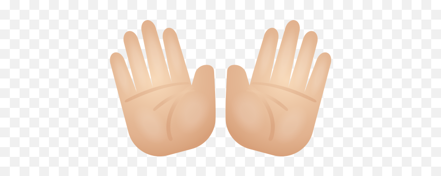 Open Hands Light Skin Tone Icon - Sign Language Emoji,Praise Emoji Png