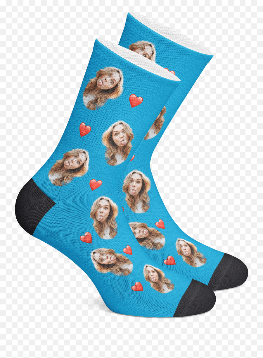 Socks With Big Hearts - Socks Custom Emoji,Custom Emoji Socks
