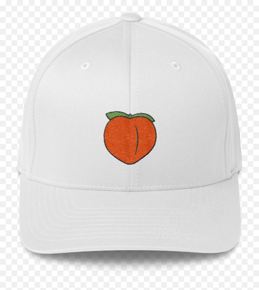 Peach Emoji Fitted Baseball Hat - Unisex,Cap Emoji