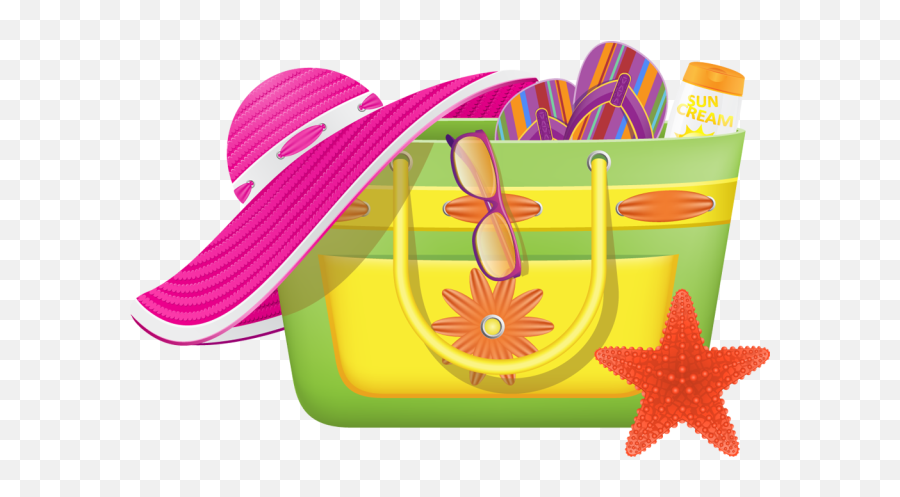 Beach Clip Art Beach Clipart Fans - Clipartix Beach Bag Clipart Emoji,Beach Emoji Art