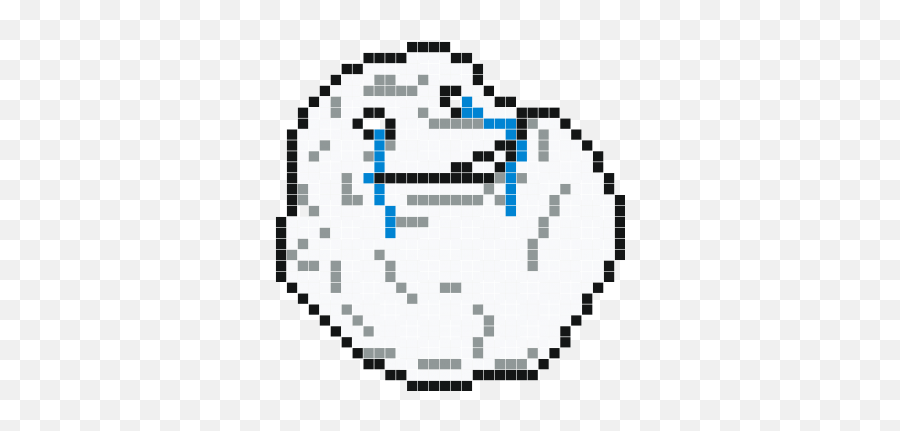 Forever Alone - Simple Cross Stitch Bunny Emoji,Forever Alone Emoticon