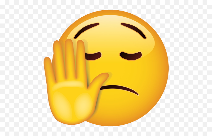 Stop Emoji Png,Stop Hand Emoji
