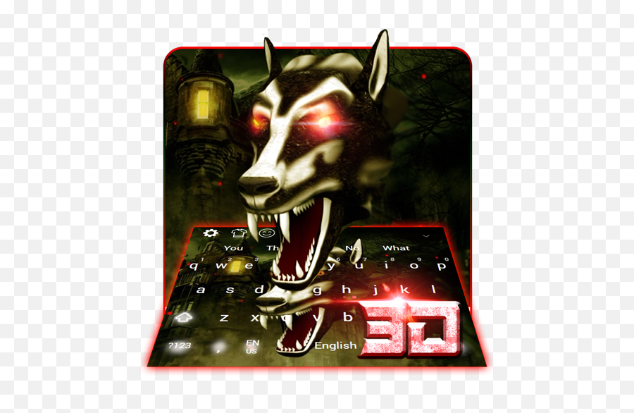 Roar Horror Wolf Keyboard - U200c Google Play Fictional Character Emoji,Fang Emoji
