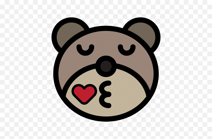 Bear Emoji Emoticon Kawaii Kiss,Kawaii Kiss Emoji