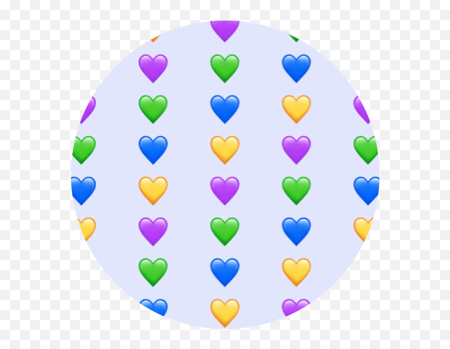 Background Blue Purple Yellow Sticker - Girly Emoji,Heart Emoji Pattern