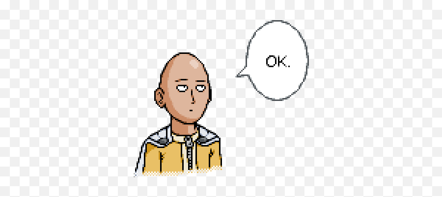 Pixel Art - Pixel Art Saitama Meme Emoji,Drawings Of Determined Men Eye Emotions