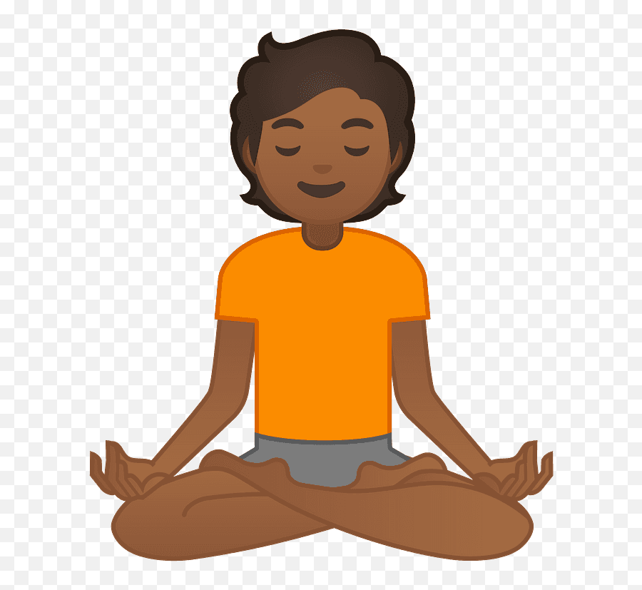 Medium - Android Yoga Emoji,Black Person Emoji