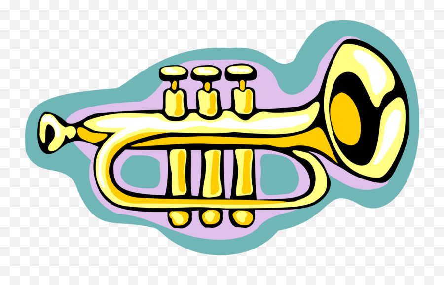 Vector Illustration Of Trumpet Horn - Language Emoji,French Horn Emoji