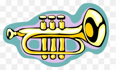 Vector Illustration Of Trumpet Horn - Language Emoji,French Horn Emoji