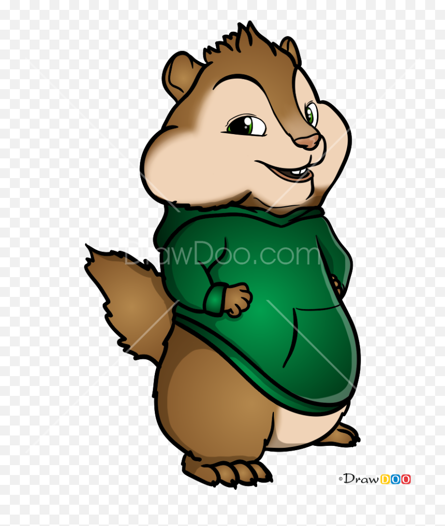 How To Draw Theodore Seville Alvin And - Cartoon Theodore Alvin And The Chipmunks Emoji,Chipmunk Emoji