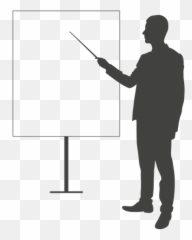 Tablero De Presentación Señalando Empresario - Descargar Presentation Silhouette Png Emoji,Emoticon Señalando