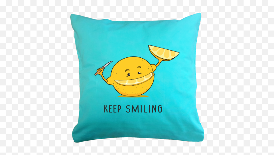 Colourful Cotton Cushion With Printing Keep Smiling Emoji,Emoticon Pillow