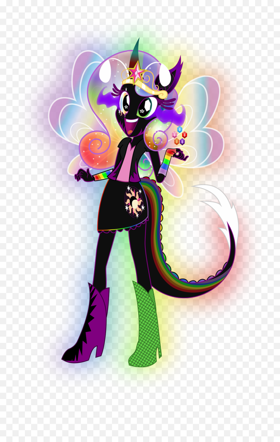 Princess Changeling Rainbow Magic Pants - Fimfetchnet My Little Pony Princess Changling Emoji,Mlp Entities Of Emotion