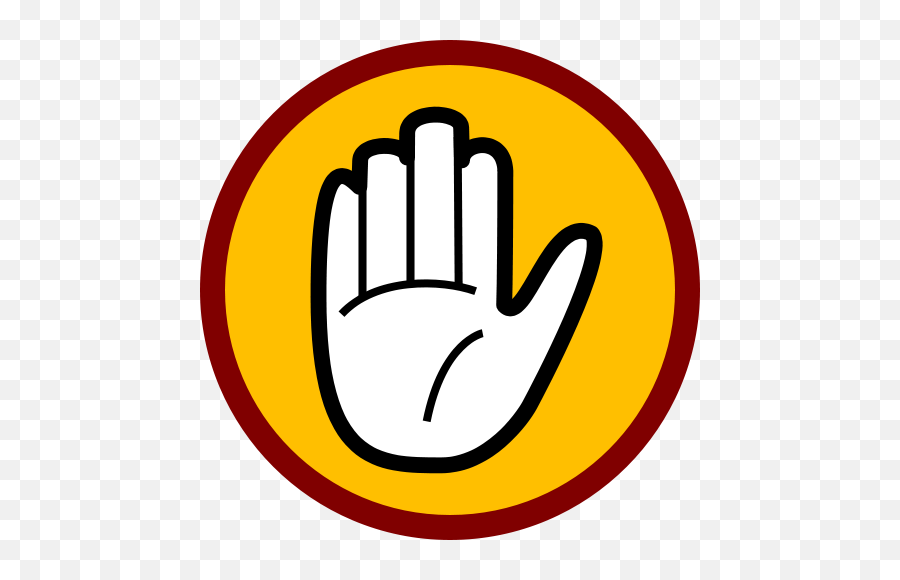 Most Downloads - Free Png Images Starpng Stop Sign Hand Yellow Emoji,Kabah Emoji