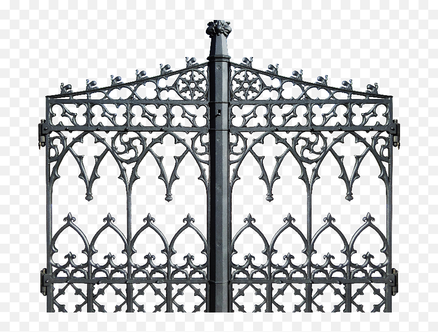 Steel Gate Goth Gothic Dark Gray Sticker By - Iron Door Png Emoji,Gate Emoji