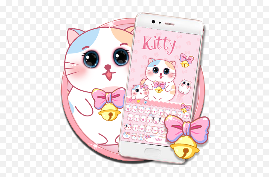 Download Pink Cute Kitty - Smartphone Emoji,Kitty Emoticons Samsung