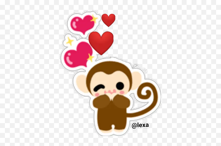Sticker Maker - Cute Monkey Monkey Tutu Sticker For Presentation Emoji,