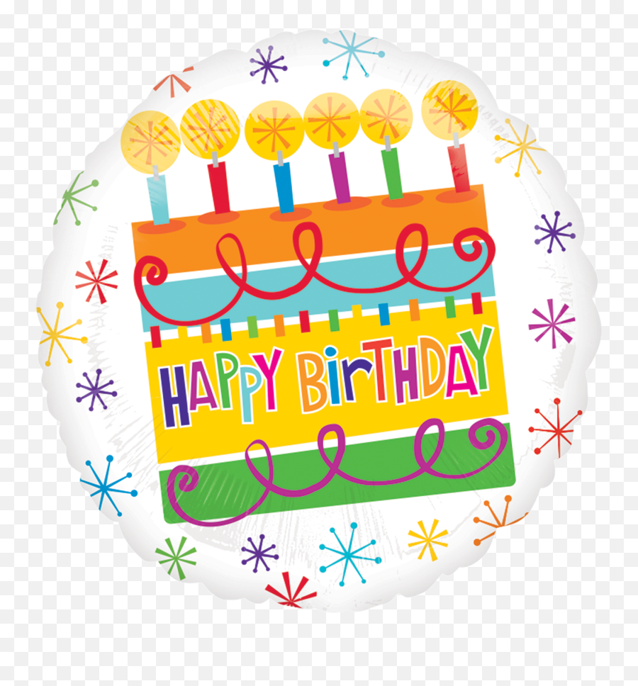 27873 U2013 18u2033 Happy Birthday Cake U2013 Balloons Nu0027 More Emoji,Happy Birthday Text Emojis