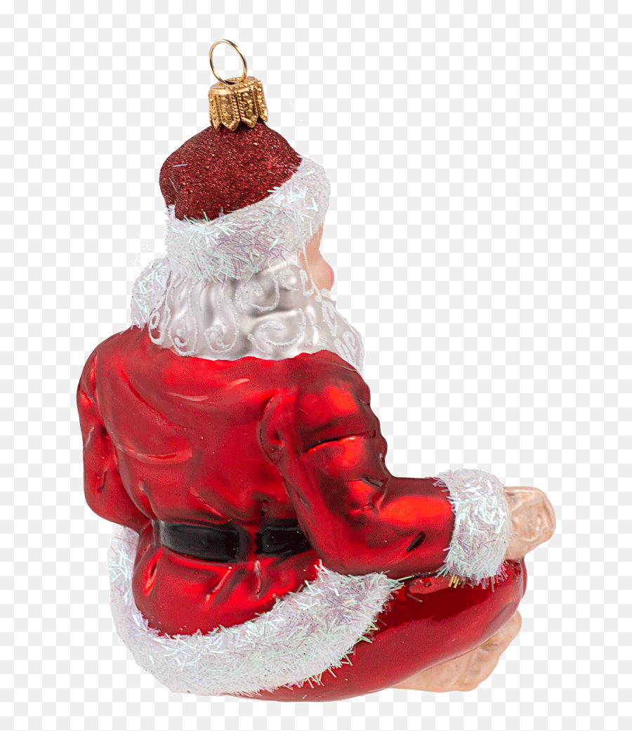 Santa Claus Doing Yoga Emoji,Pee Emoticon Christmas Decoration