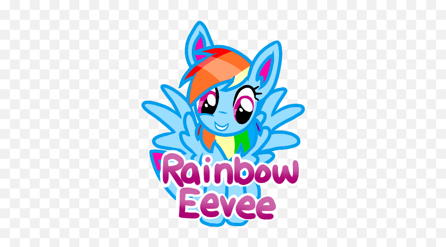 Rainbow Eevee Vector Png Png Arts Emoji,Eevee Emojis