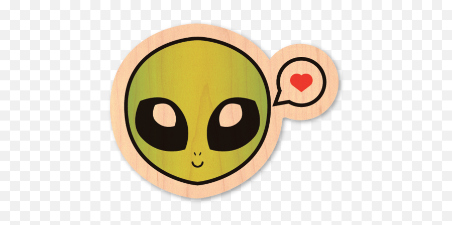 Cute Heart Alien Emoji,Cute Heart Png Emoticon