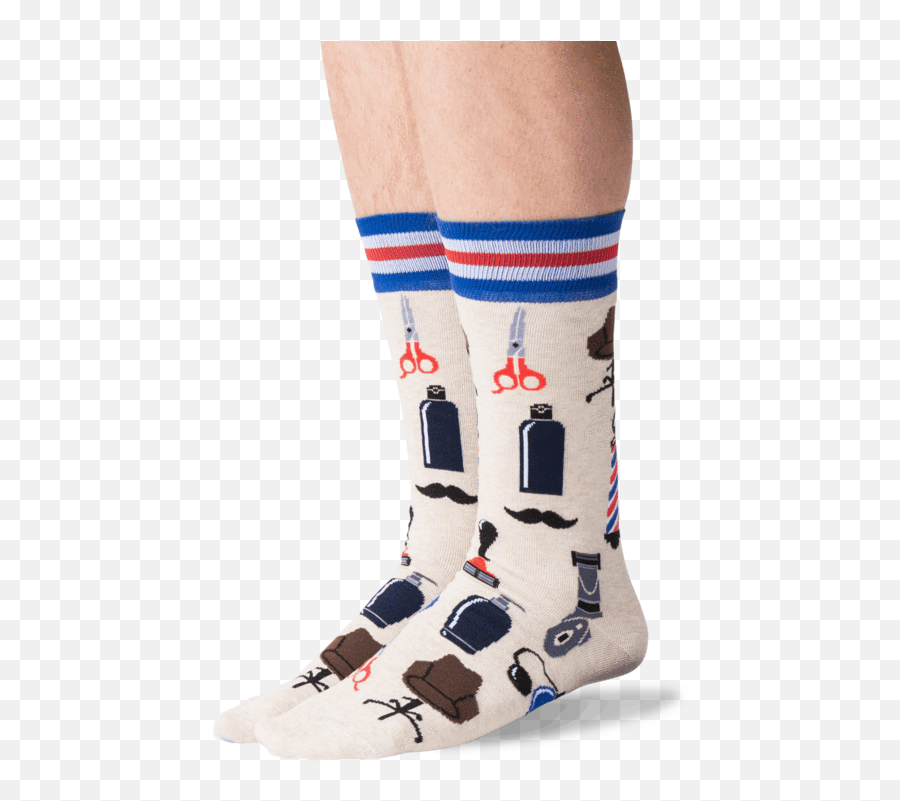 Menu0027s Barber Shop Crew Socks U2013 Hotsox Emoji,Barber Emojis