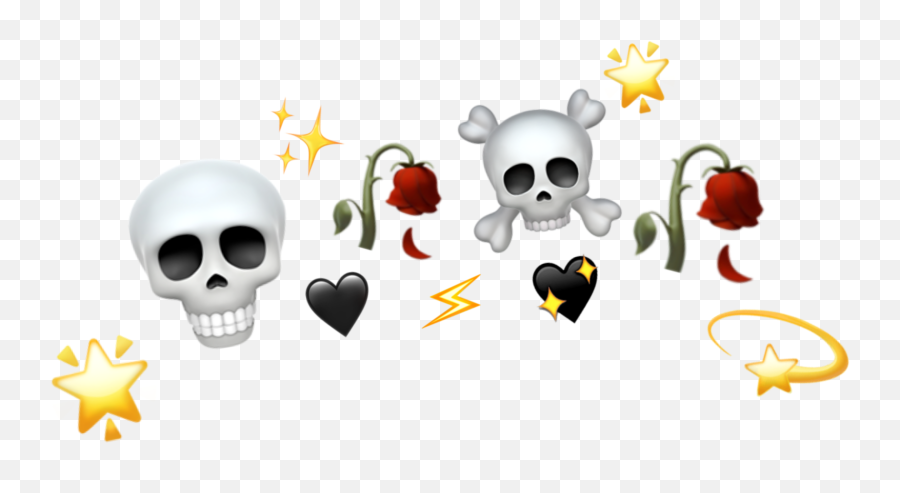 Emoji Roses Skull Hearts 293191110030211 By Satanicbarbie,Skull Emoji Text