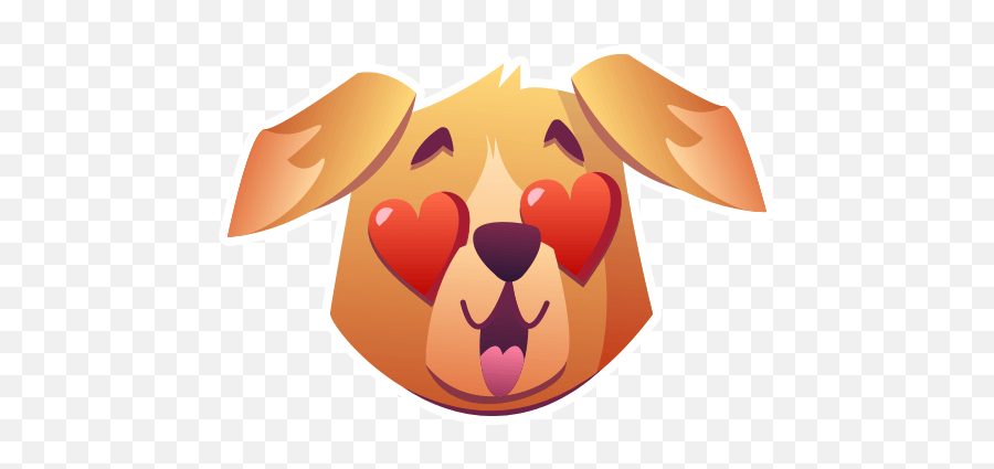 Dog Pack 2 By Marcossoft - Sticker Maker For Whatsapp Emoji,Dog Heart Eyes Emoji