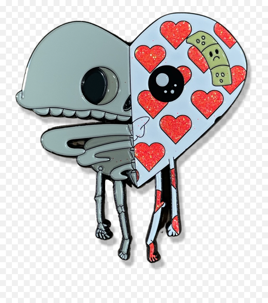 Skele - Heart Pin Emoji,Air Through Nose Emoji