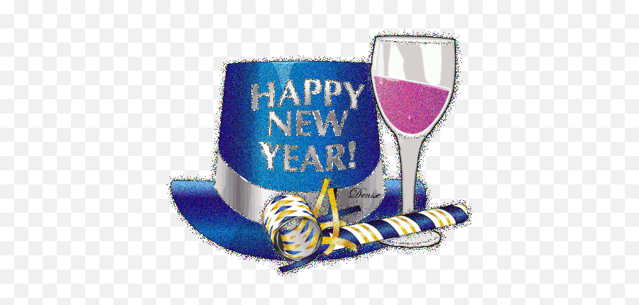 Seasonal Graphic Happy New Year Greetings Happy New Year - Blue Hat Happy New Year Gif Emoji,Fubar Emoji