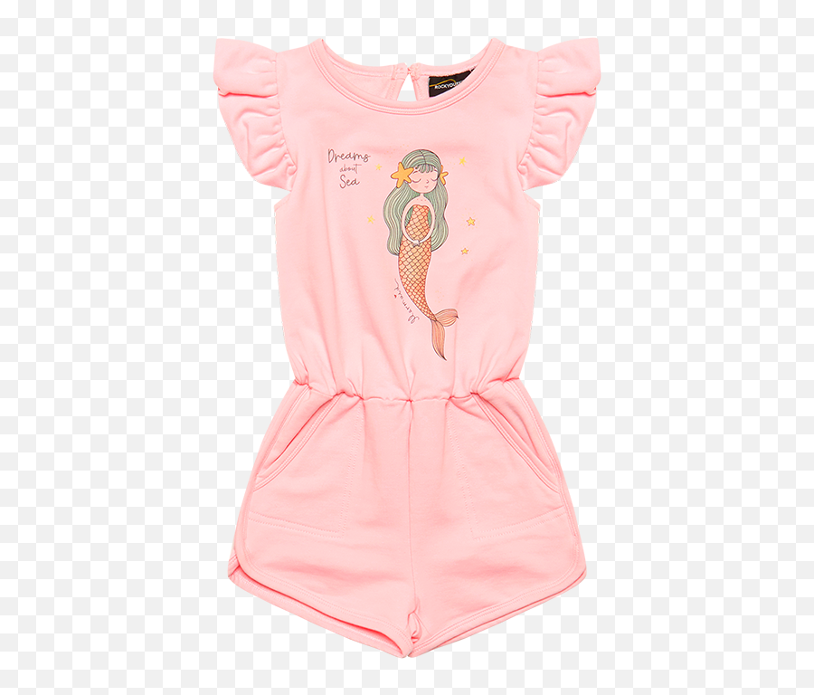 Rock Your Baby Dream About The Sea Playsuit - Short Sleeve Emoji,Emoji One Piece Pajamas