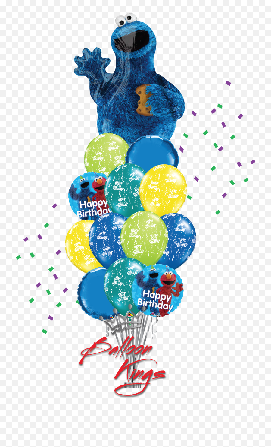 Cookie Monster Shape Bouquet - Balloon Emoji,Emoji Cookie Bouquet