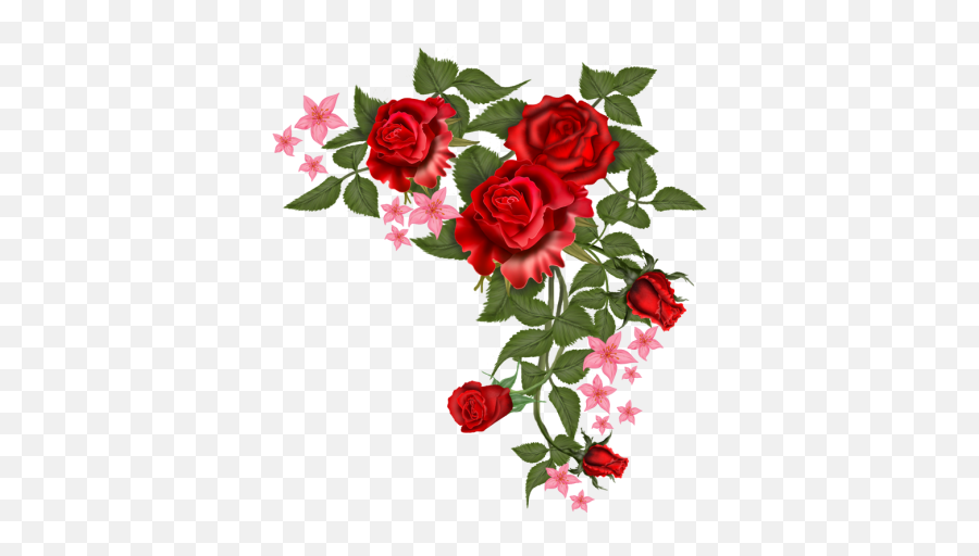 Download Flowers Vectors Free Png - Transparent Red Flowers Png Emoji,Flower Emoji Vector
