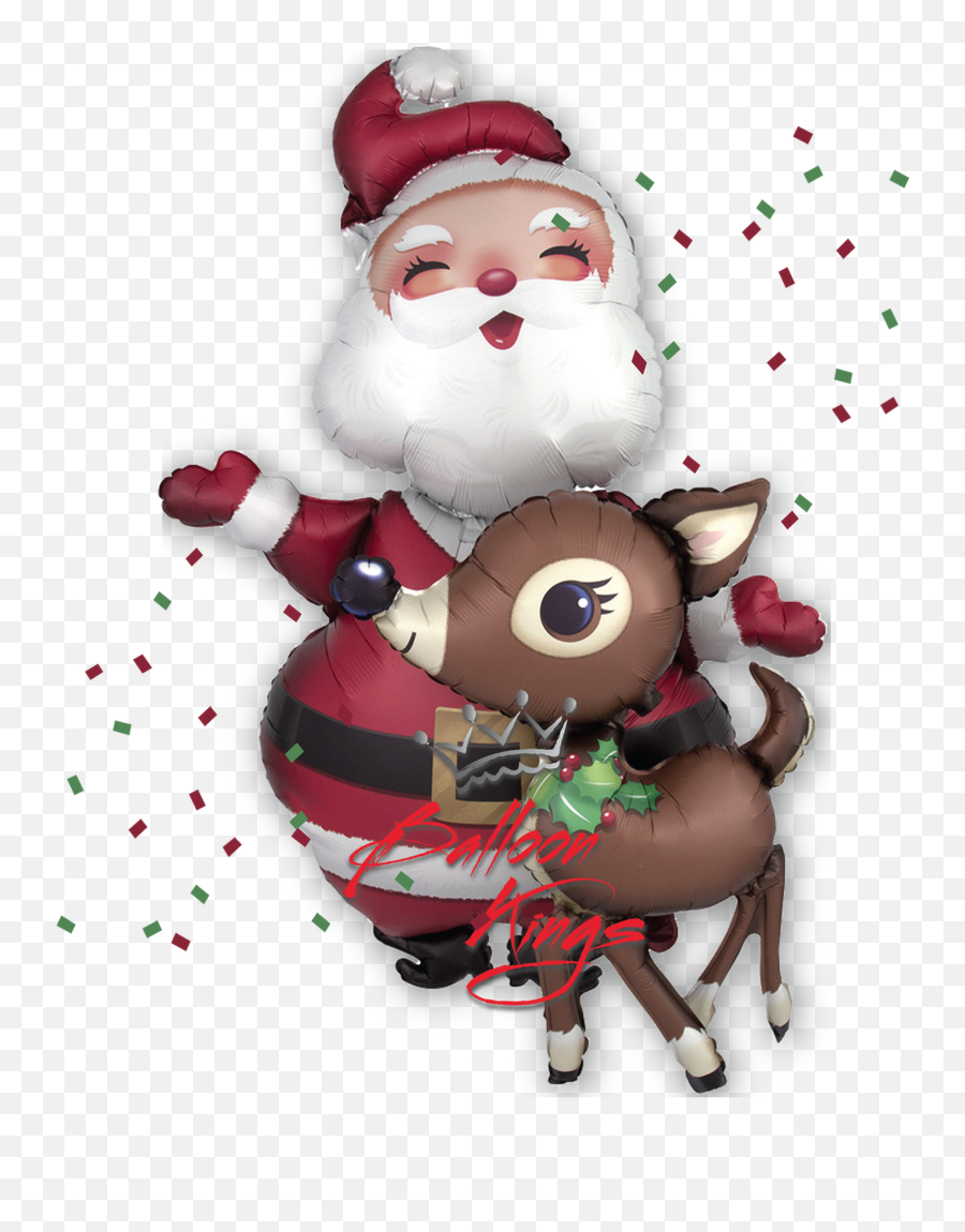 Santa Airwalker Emoji,Santa And Tree Emoji