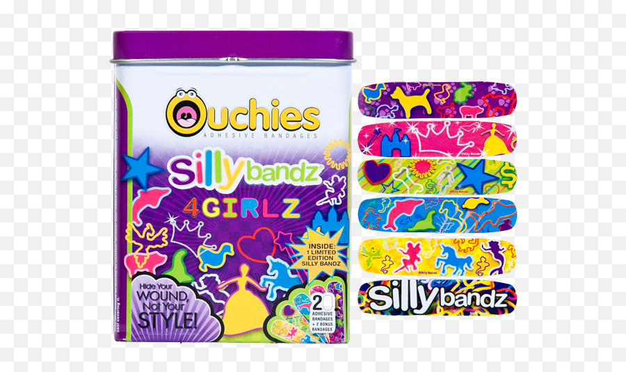 Silly Bands 4 Girlz Silly Bands Cool Bands Bandage - Cool Band Aid Emoji,Band Name Emoji
