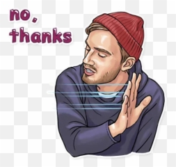 Pewdiepie Whatsapp Stickers - Thanks Sticker Emoji,Pewdiepie Emojis In Real Life