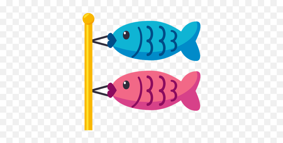 Japan Emoji Fish Clipart - Carp Streamer Emoji,Japanese Emoji