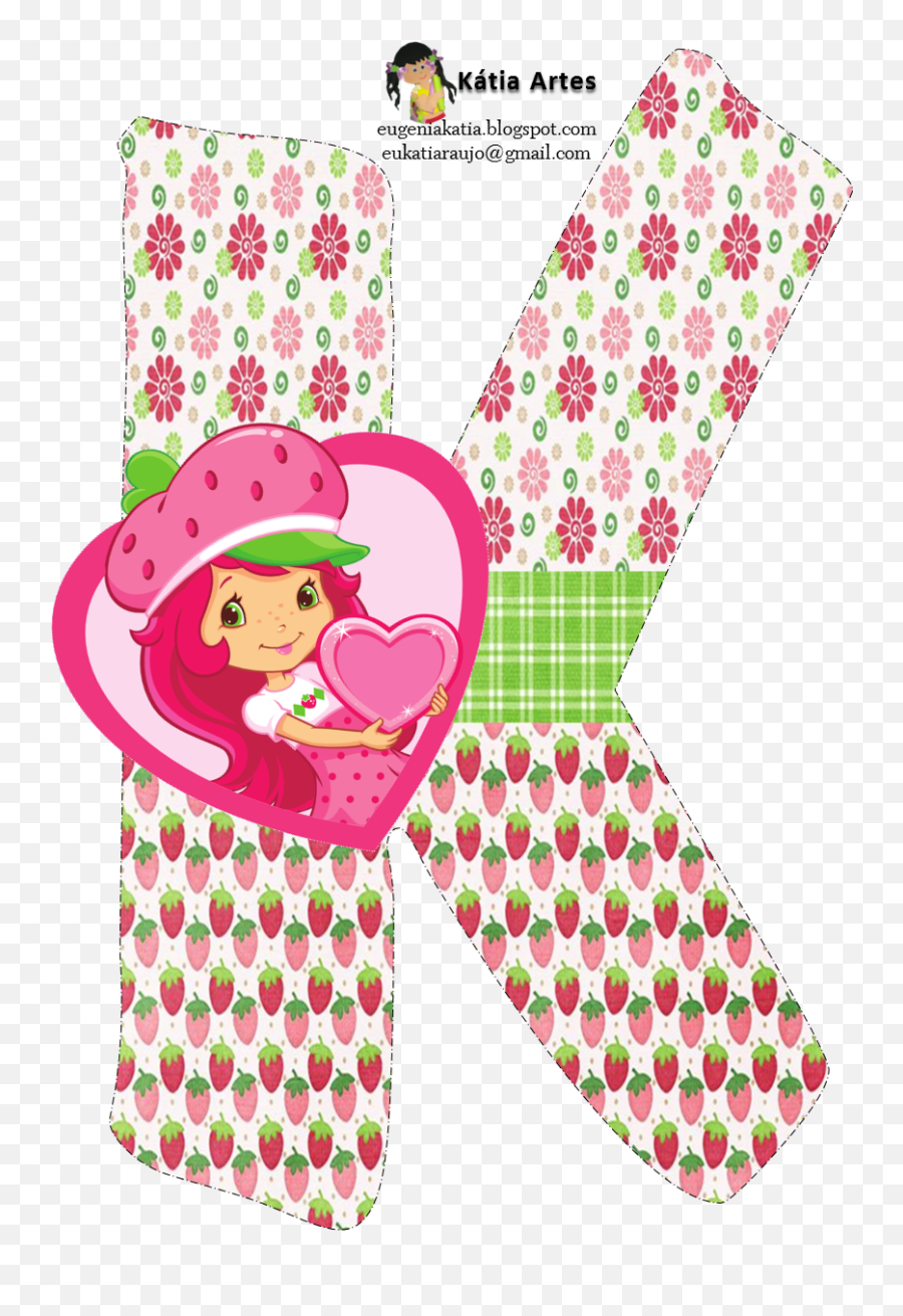Alfabeto De Strawberry Shortcake Con - Letras Para Imprimir Frutillitas Emoji,Emoji Letter K