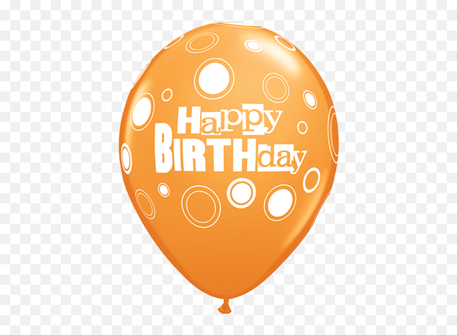 10 X 11 Happy Birthday Bold Dots Assorted Qualatex Latex - Balloons Emoji,Emoji Birthday Decorations
