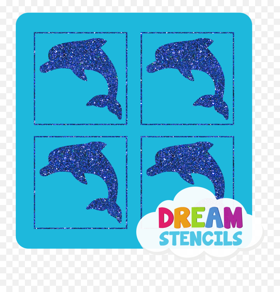 Mini 4 In 1 Dolphin Glitter Tattoo Stencil - Hp73 5pc Pack Tattoo On Pot Leaf Emoji,Dolphin Emoji