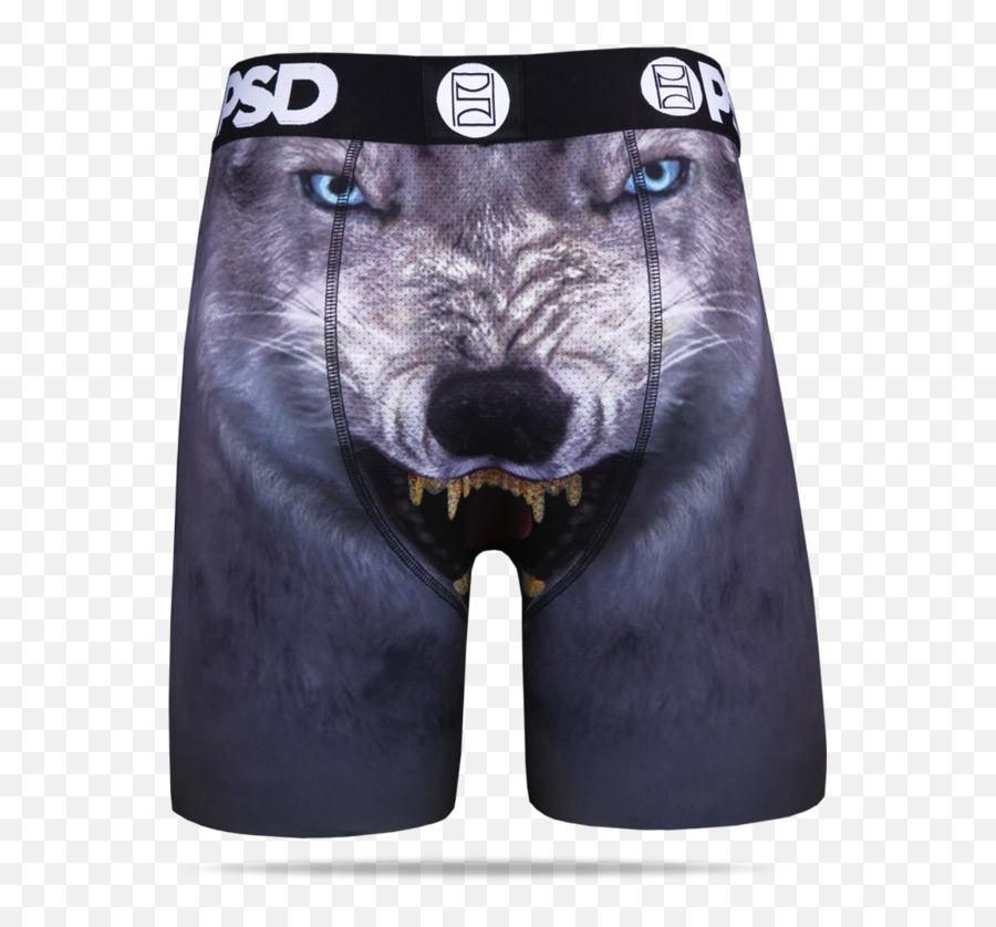 Psd Mens Wolf Grillz Athletic Boxer Brief Gray Clothing - Wolf Underwear Psd Emoji,Rainbow Emojis Wolf