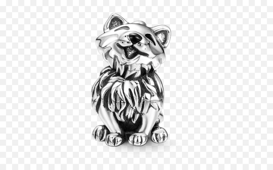 Naughty Cat Charm Silver - Animal Figure Emoji,Pet Shop Emoji Sticker Pet Carrier
