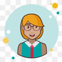 Blond Short Hair Lady With Red Tie Icon - Png Emoji,Emojis Ios Girl Blonde
