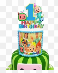Trending - Cocomelon Happy 2nd Birthday Cake Topper Emoji,Emoji Birthday Cakes At Walmart