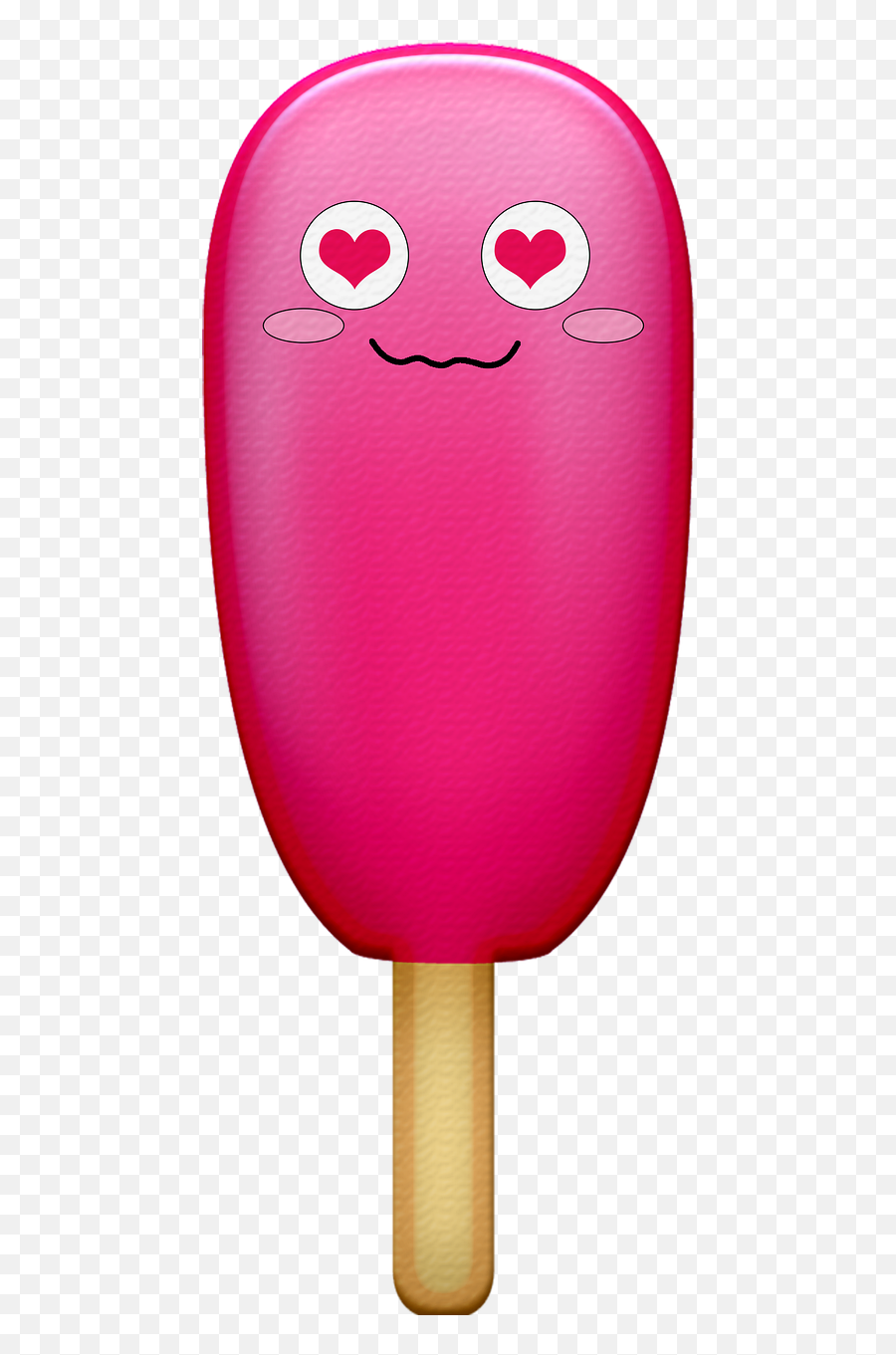 Popsicle Ice Cream Pink - Helado De Paleta De Kawaii Emoji,Snow Emoticons Kawaii